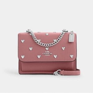 Coach Pink Crossbody Bag with Heart Accents 💖